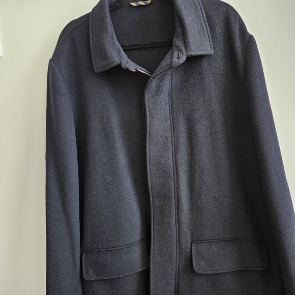 Brooks Brothers Men's Navy Wool Blend Field/Barn Coat - XXL - Picture 3 of 5